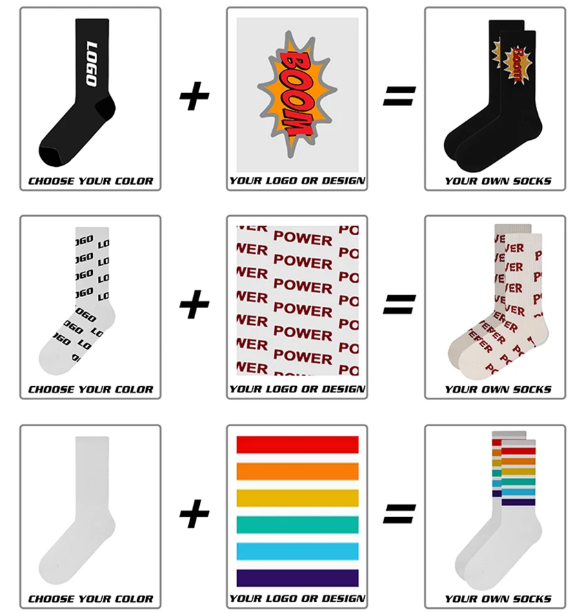 High quality neutral plain socks custom logo fashion street cotton socks custom design