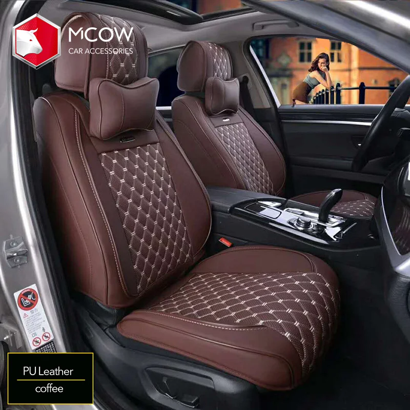 
Mcow Hot Sell In Amazon PU Leather Removable Car Seat Cover Fit For All Car Type 