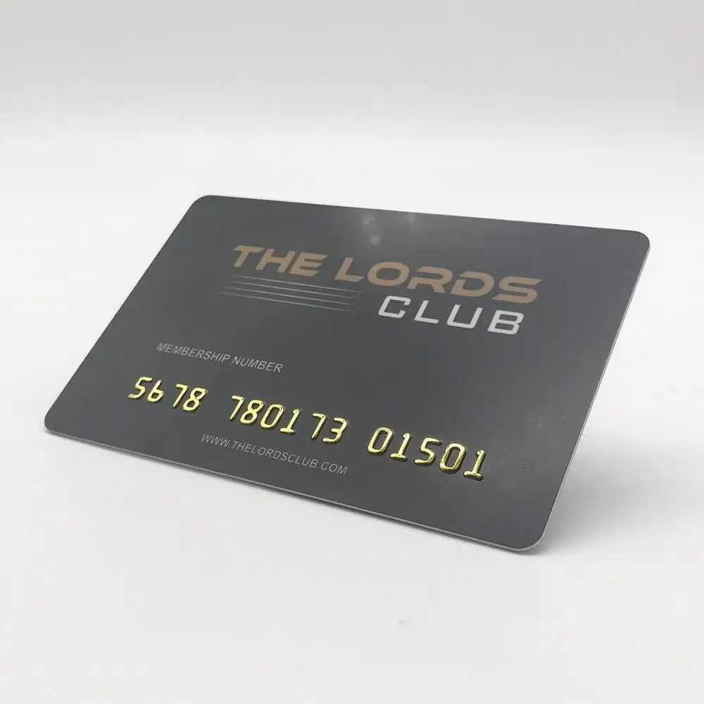 PVC Membership card with card number and barcode