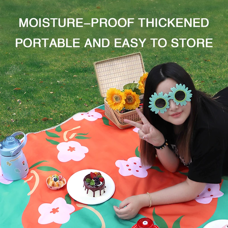 Waterproof picnic mat recycled eco friendly picnic blanket for outdoor portable travel camping rug