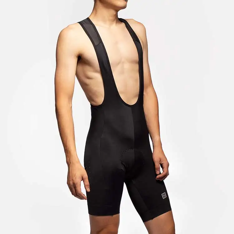 
Customizable reflective heat transfer logo high elastic fabric wear-resistant breathable mens cycling padding bib short 