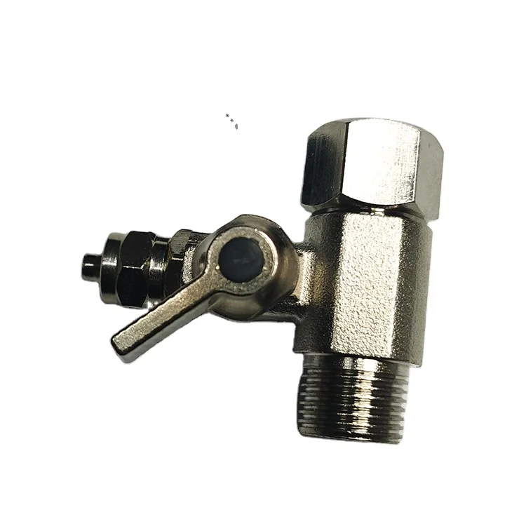 3/8 to 1/4 RO Water Filter Spare Parts Tee Ball Valve Faucet Tap Shut Off Ball Valve Copper Feed Water Adapter