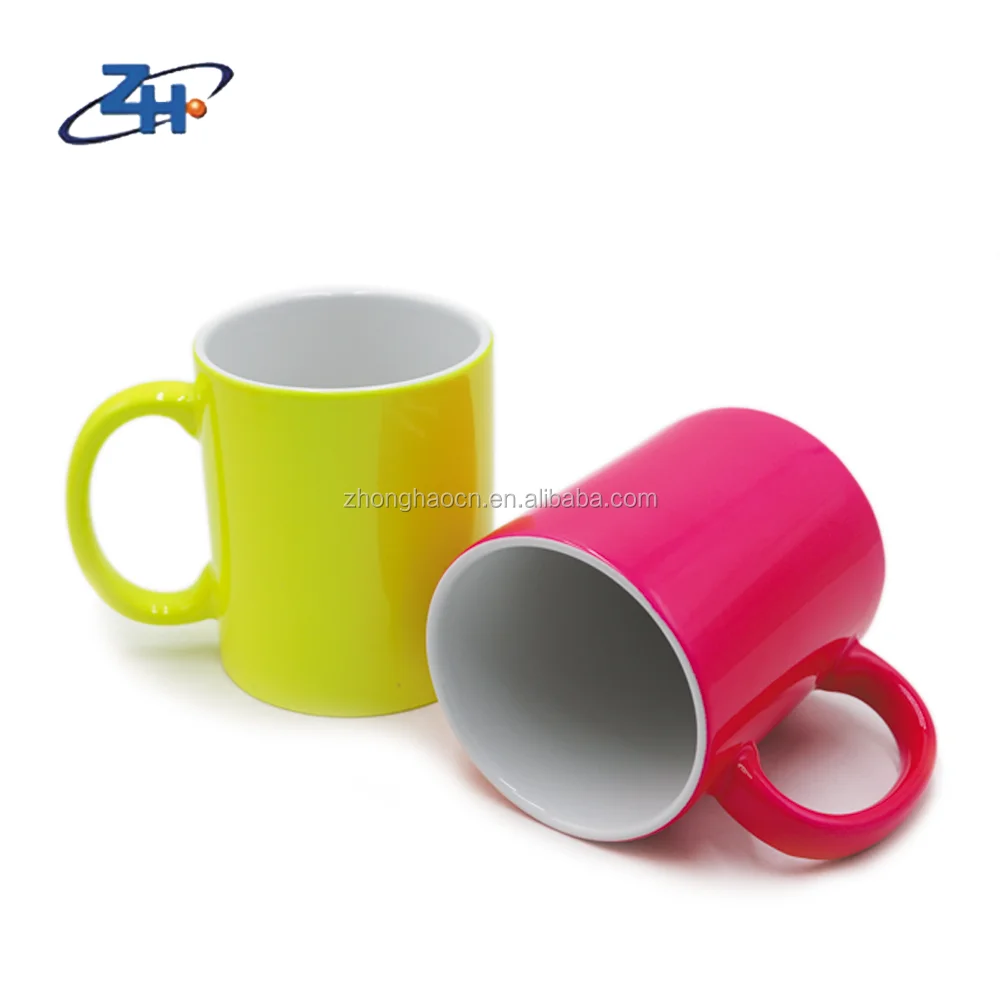 Sublimation Mug Tea Coffee Cup Porcelain Blank White Ceramic Cups Customized CLASSIC Mugs Custom Color Ceramic to Sublimate 11oz