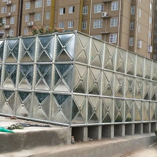 Rain water or cooling water dipped galvanized steel water tank