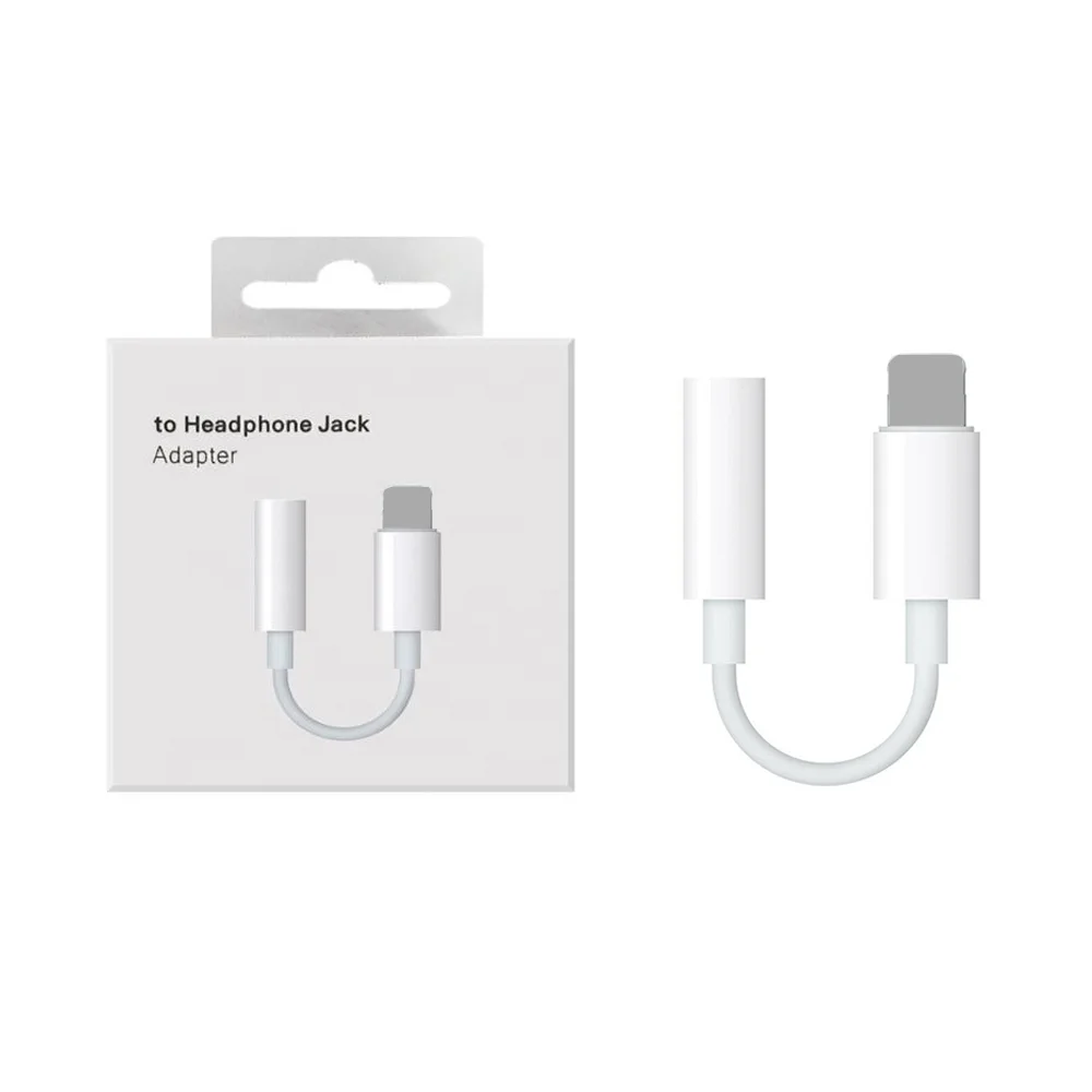 headphone adapter audio otg splitter for apple 8pin to 3.5mm earphone jack aux adapter cable for iphone