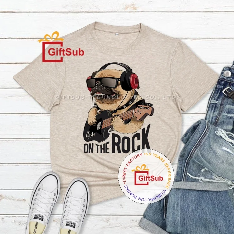 GiftSub новые цвета США унисекс 65% полиэстер 35% хлопок овсянка Хезер цветные простые рубашки сублимационные чистые футболки для
