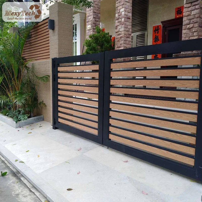 Wpc Recycled Garden Fence Uv Proof Plastic Metal Aluminum Wood Plastic Composite Wholesale Outdoor Decorative Garden Fence Pvc