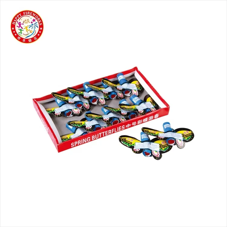 W526 Children playing Flyig butterflies firework  spring bufferflies Small/Middle/Big size WHEEL Toys novelty Fireworks