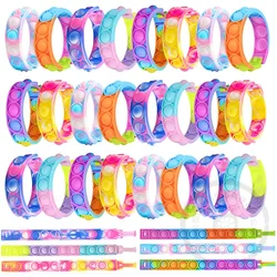 2023 for children pop itting bubble bracelet Push Pop Bubble Fidget Toy Silicone Squeeze Hand silicone pop itting bracelet
