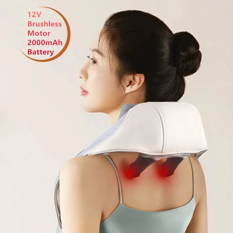 Electric Neck Massager,Deep Tissue 4D Noiseless Shiatsu Neck And Back Massager with Heat for Relax Muscles Home Office & Car Use