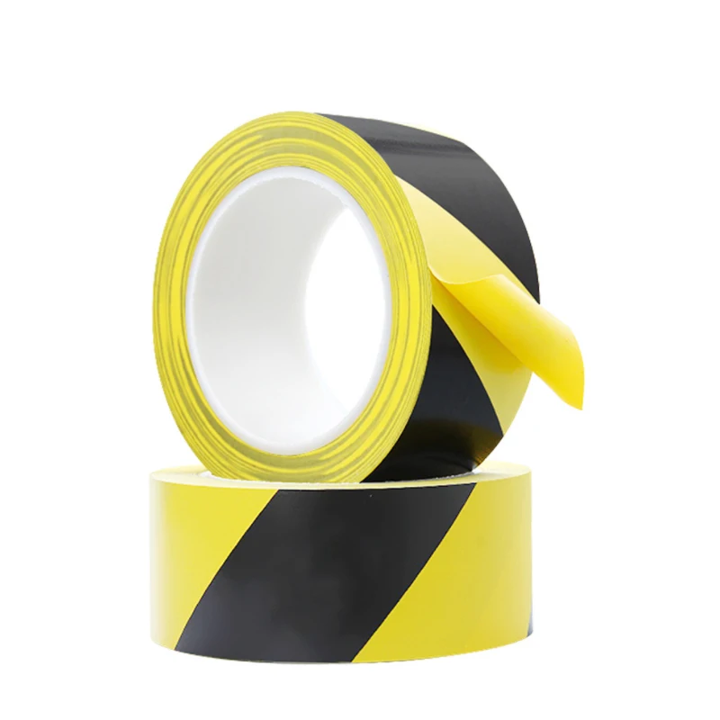 High Quality PVC Waterproof Acrylic SMH18766  Barricade Warning Tapes Safety Stripe Vinyl Tape