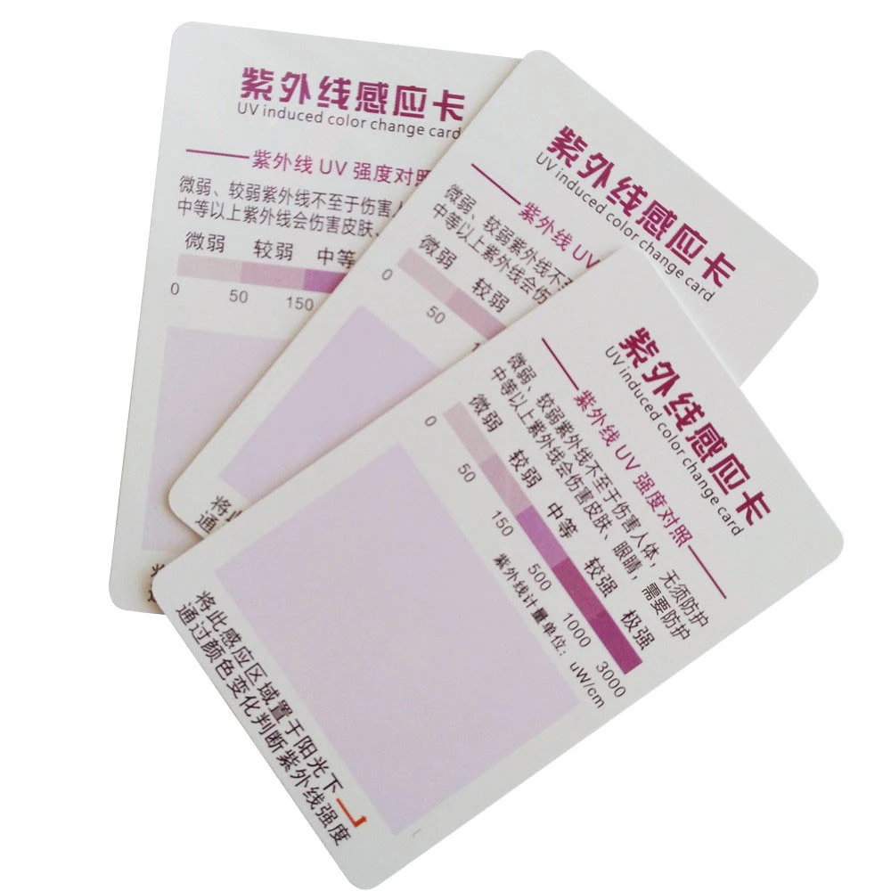 Supporting Anti-Ultraviolet Test Card Ultraviolet Color for Solar Film Anti-Ultraviolet Card for Car Film Gift Card Genre