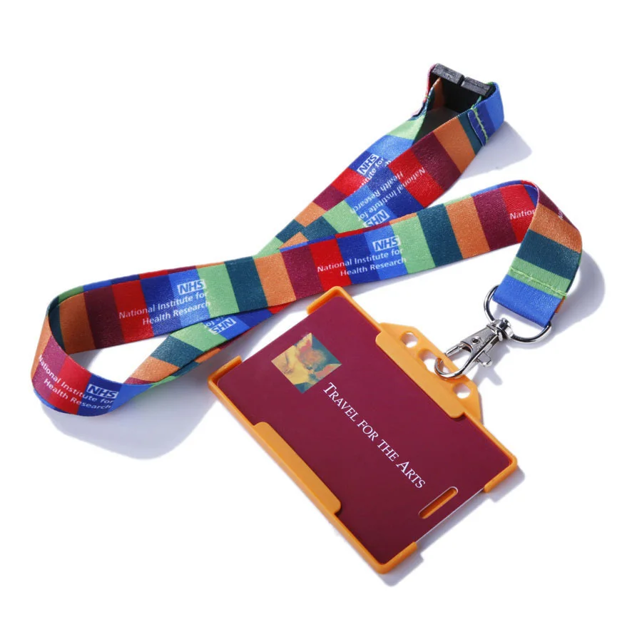 Wholesale Custom Printed Polyester Lanyards with Breakaway Plastic ID Card Badge Holder