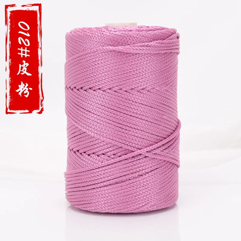 High quality 3mm 4mm 5mm colorful roll braided polyester Macrame rope