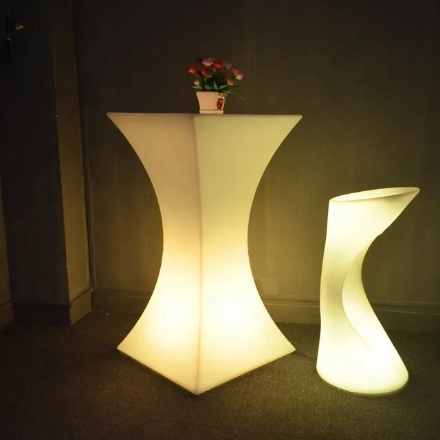 Popular Decoration Lighting Furniture Bar Cocktail LED Table