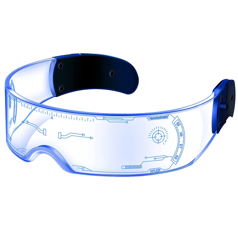 LED Luminous Glasses Electronic Light Up Glasses Prop For Festival KTV Bar Party Performance Christmas Decor Gifts