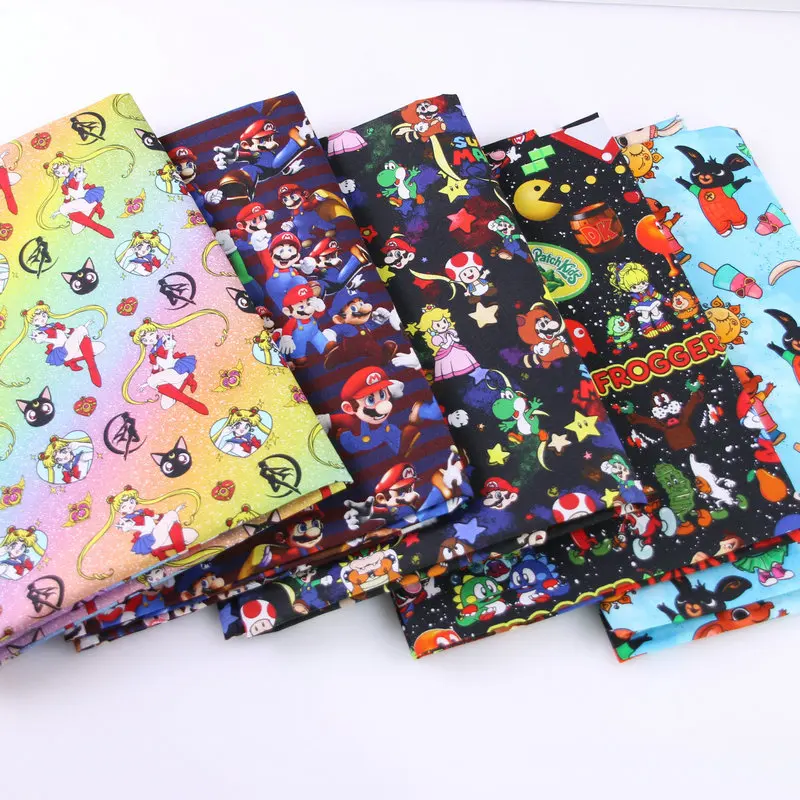 Digital Printing cartoon woven fabric Dress Clothing Tissu Coton 100% Cotton Fabric