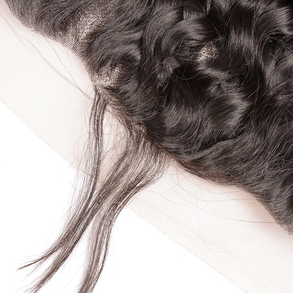 Hot selling top quality 13*4 and 13*6  deep wave  swiss lace frontal Brazilian human hair for black women