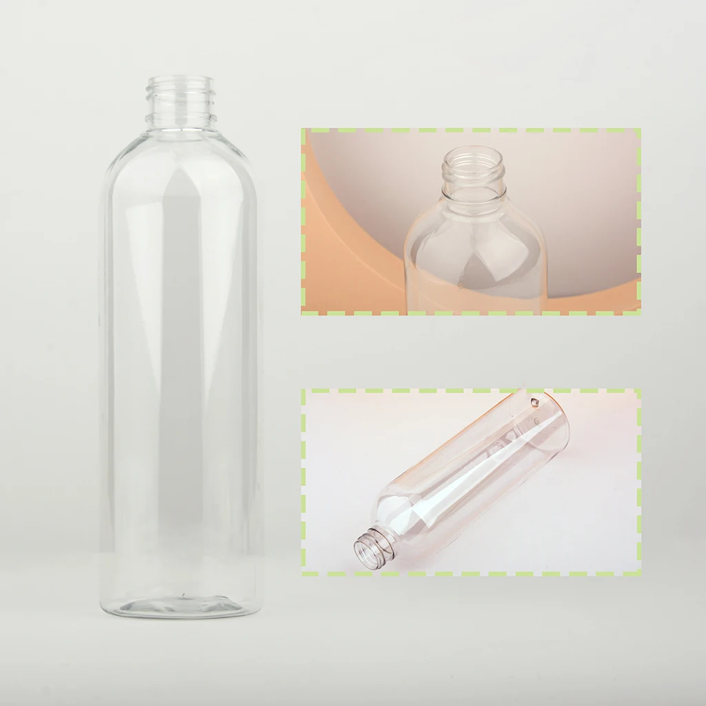 16Oz 500ml Empty PET Plastic Cosmetic Cosmo Bottle Plastic Shampoo Refillable Bottle For Hair Conditioner With Dispenser Pump
