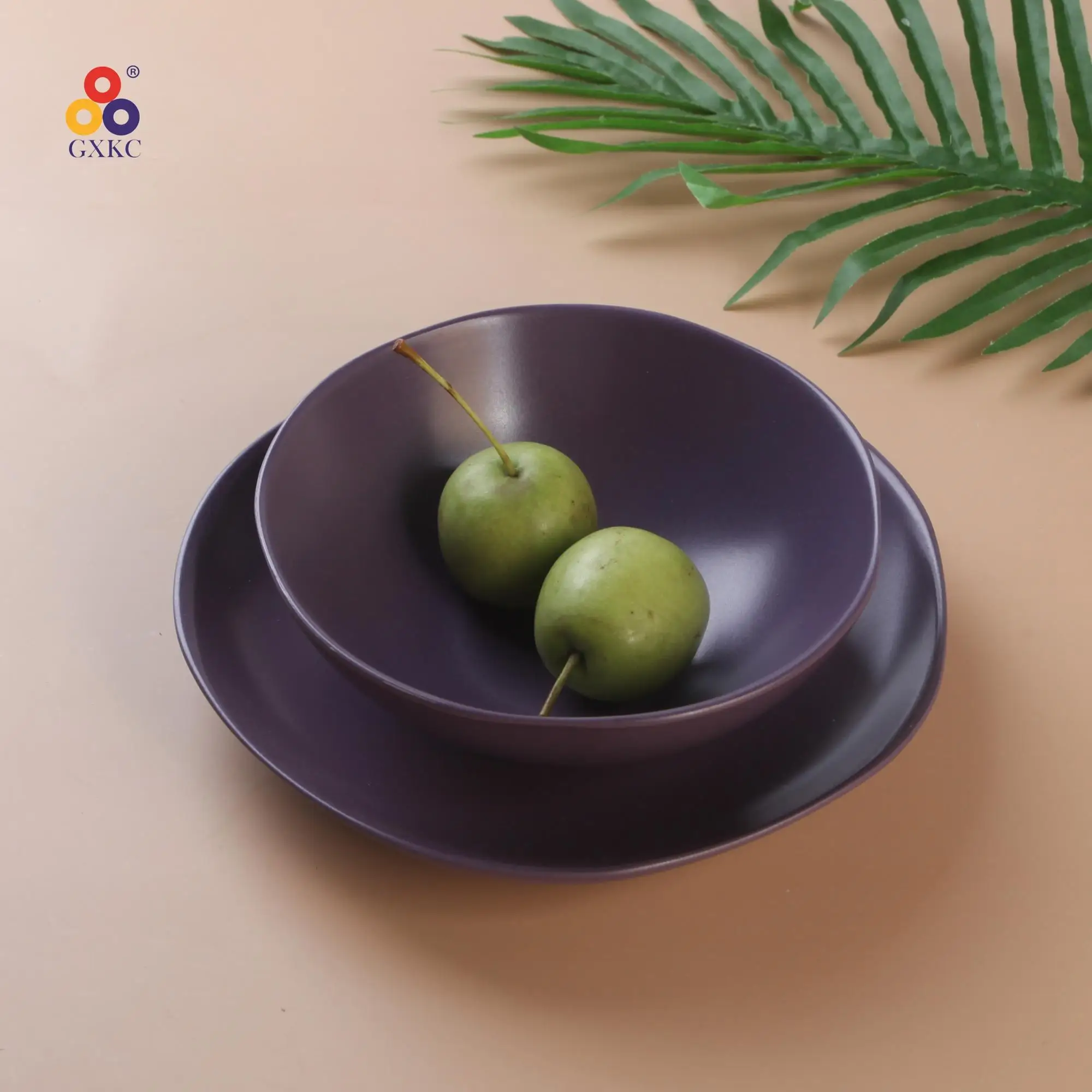 Nordic Purple Crokery Color Glaze Tableware Stoneware Ceramics Plates Dinnerware Dinner Set Kitchen Utensils Kitchenware Western