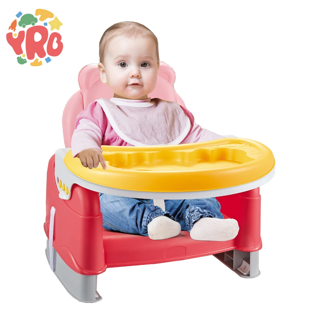 High Quality Plastic Booster Seat Kids Feeding Dining Chair Foldable Adjustable Baby Dining Chair