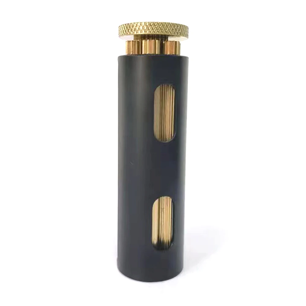 Custom Black Brass Manual Smoke Rolling Cigarette 70mm Herb Tobacco Roller