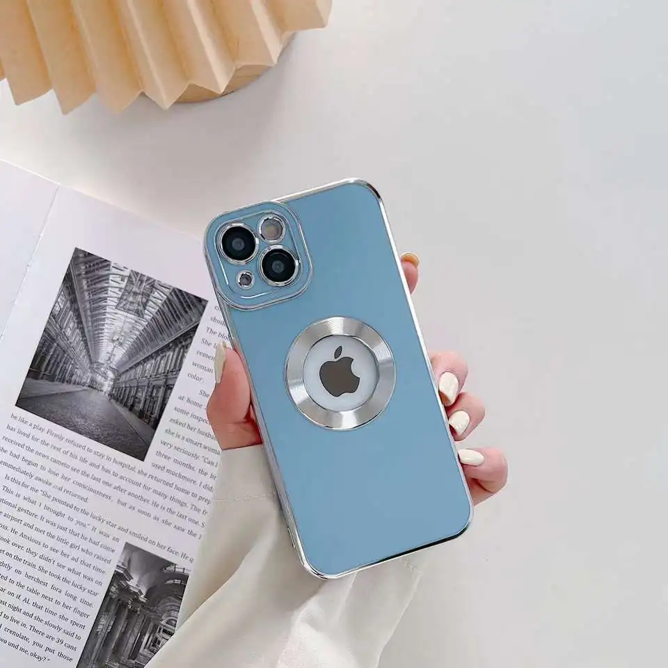 Luxury Soft Electroplated Phone Case for iPhone 14 Pro Max 13 12 11 XS X XR 7 8 Plus Hollow Out Silicone Cases Cover