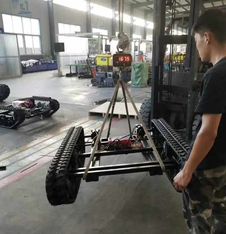 Customizable 24V 24V Mini Tractor Chassis Electric Robot Tank Rubber Track Excavator New Used Steel Gear Crane Carrier Farm