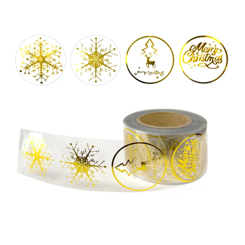 Custom Round Roll Clear Transparent Logo Plastic Vinyl Sticker Label Printing