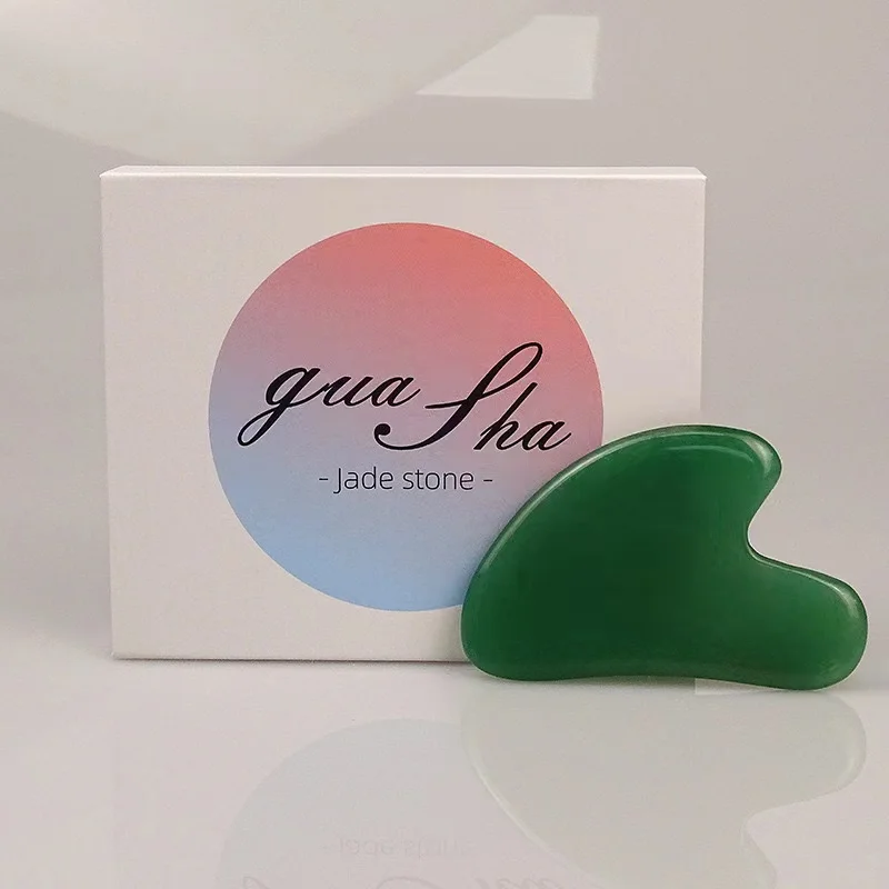 Custom logo jade roller green quartz face rolelr real stones aventurine gua sha stein facial tools