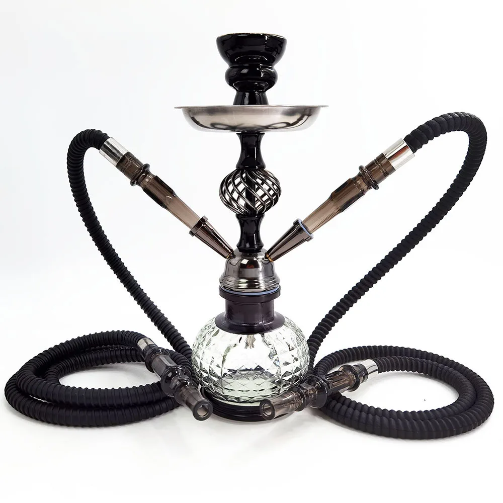 2024 Hot selling classical style Arabic hookah single double tube medium size hookah