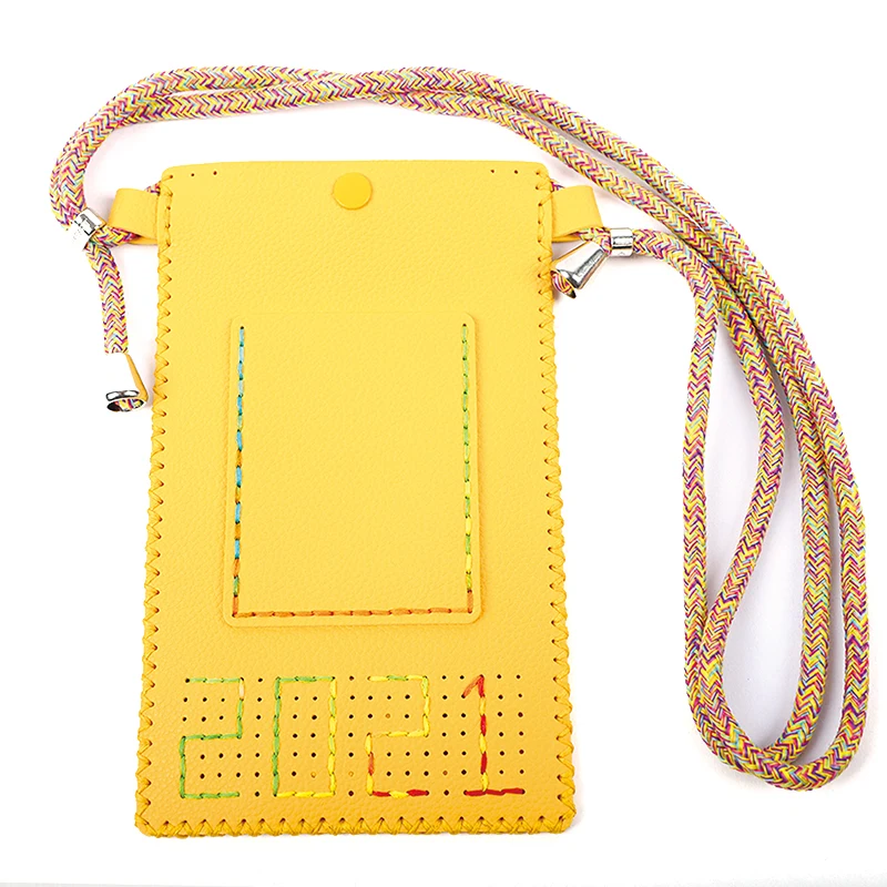 2023 hot sell card bag DIY fancy toy Leather shoulder bag Lady lady phone Credit card mobile phone bag