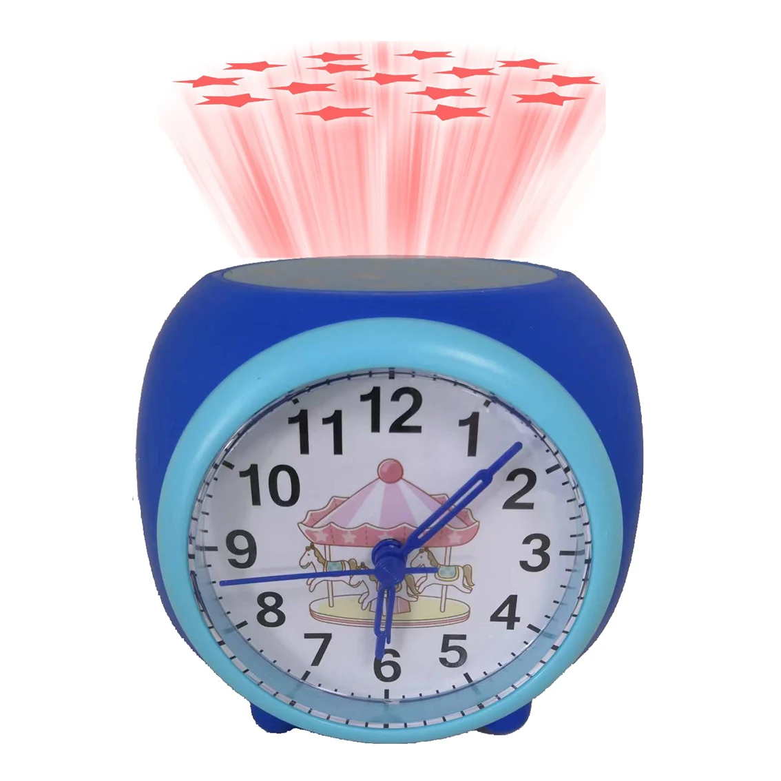 Plastic Music Nature Sound  Colors  Lighting Projection Projector  Table Alarm Clock Kids Children Bedroom Birthday