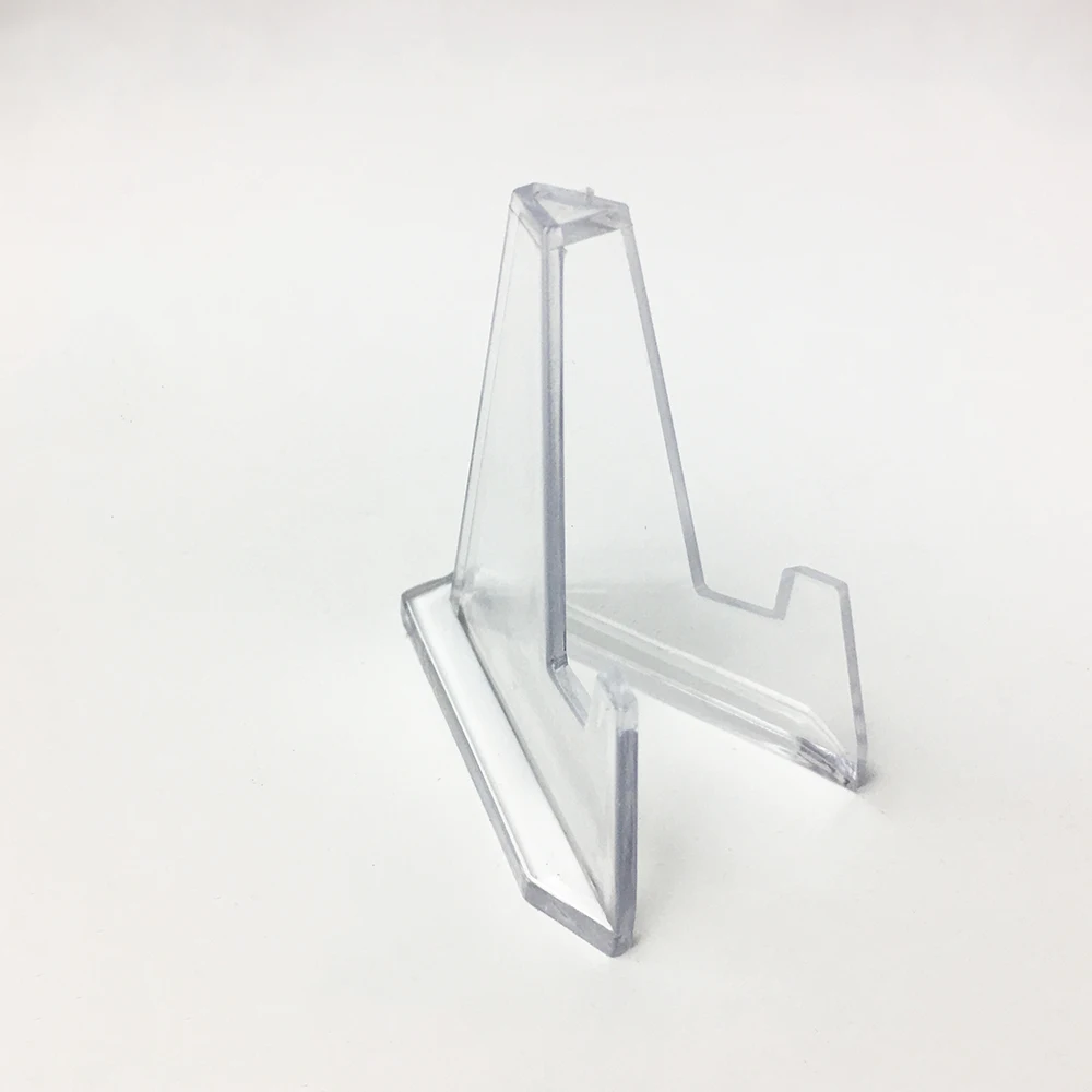 Challenge coin medal clear plastic small easel stands rack acrylic mini coin display stand holder