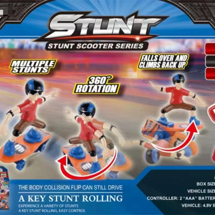 2025 New Design 1/14 2.4g Remote Control Stunt Skateboard Car 360 Degree Rotation Toys Stunt Electric Skateboard Scooter