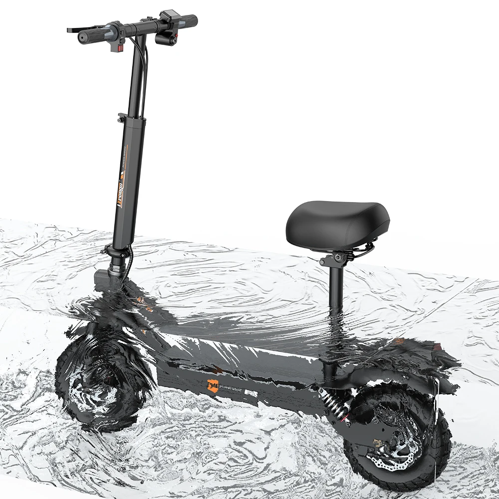 Aluminium Alloy Frame Motor 500W 10-inch Inflatable Tire Electric Scooter with Seat