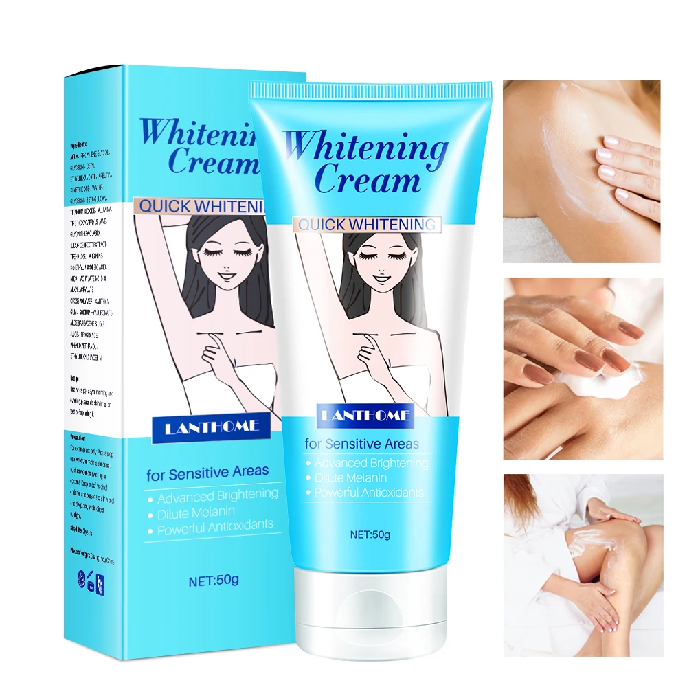 lanthome original fast private label lightening best for face body skin whitening cream for dark skin Sensitive Areas