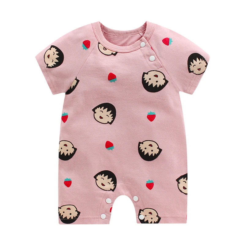 The new summer leisure baby jumpsuit cotton short-sleeved thin neonatal clothing is a hot seller in China