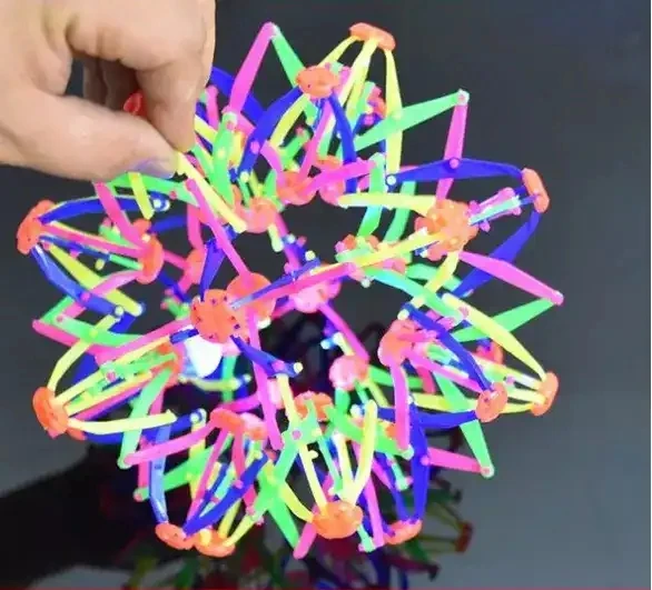 RTS Novelty Toy Hand Catch Breathing Flower Balls Kids Intelligent Toys Stress Relief Expandable Ball