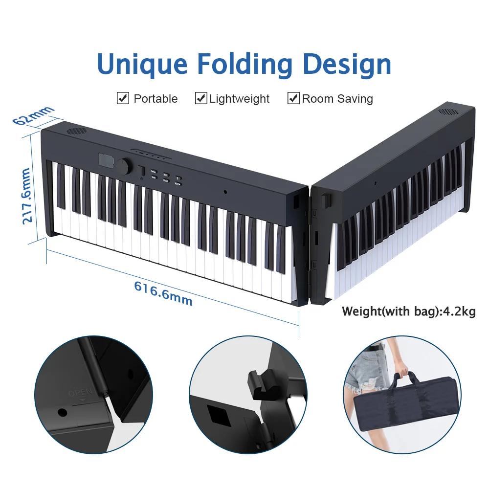 PJ88C Japan japanese popular digital used piano foldable folding style amazon top selling category electronic organ 88 keys