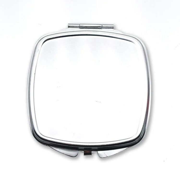 high quality blank metal square shaped compact mirror for promotion