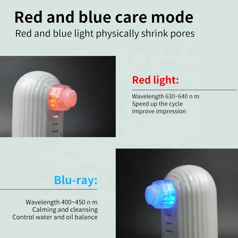 Blackhead Pore Vacuum Cleaner Remover Machine Dead Skin Electric Acne Remove Blackheads Suction Extractor Tool Kit Rechargeable
