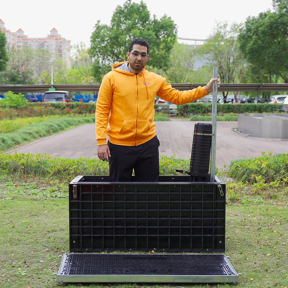 FCST-TH-SMC FPR SMC Direct Buried Telecom Cable Duct Access Chamber Manhole Box For Fiber Protection And Drop Cable