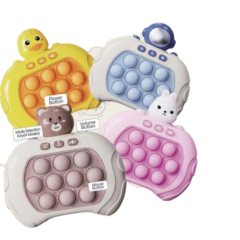 Быстрый Push Bubbles поп-игра с легкой музыкой Fidget Toy Pro Speed Up Электронная модная Poplight Whack A Mole сенсорная игрушка