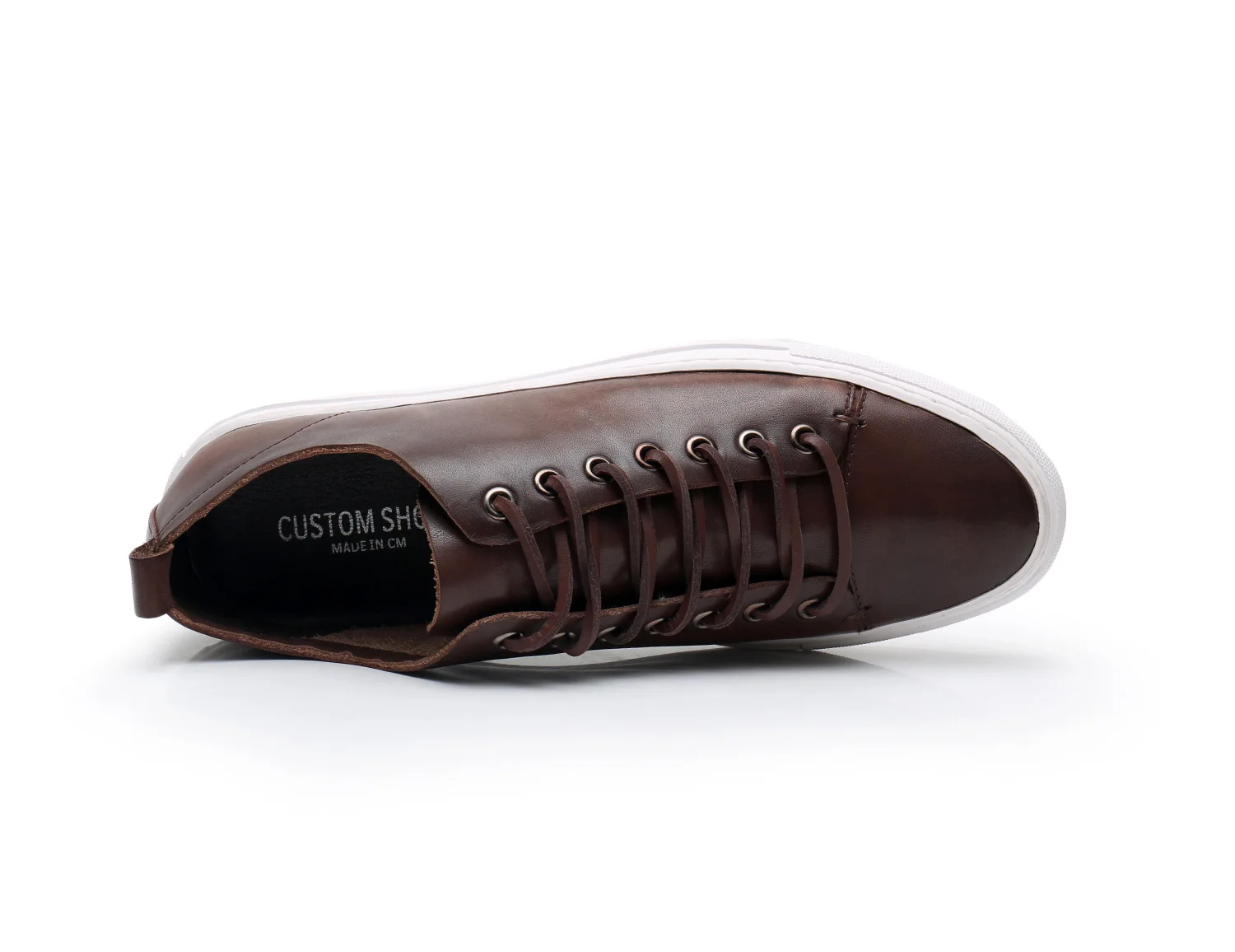 OEM Sneaker Manufacture Leather Sneakers Wholesale Custom Logo Men Brown Casual Canvas Skateboarding Shoes