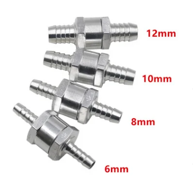 Car aluminum alloy gasoline diesel fuel one-way check valve door 6 8 10 12mm one-way valve