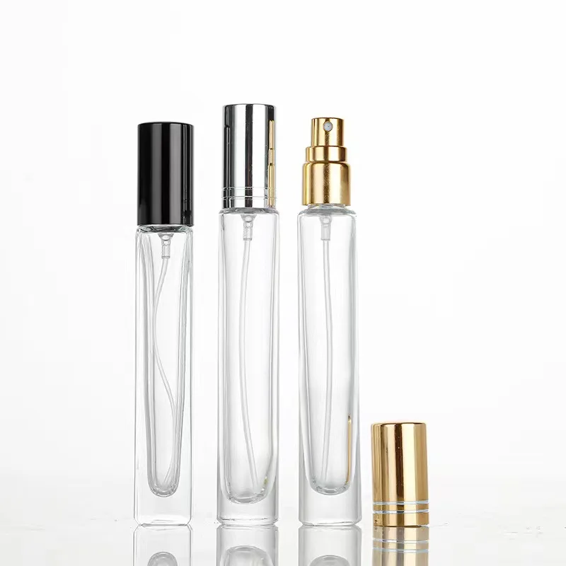 Homay  mini glass tube 5ml 8ml 10ml 15ml clear perfume spray glass bottle with  sprayer pump
