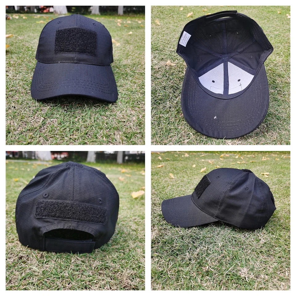 Ready to ship tactical cap for man black Camouflage hat