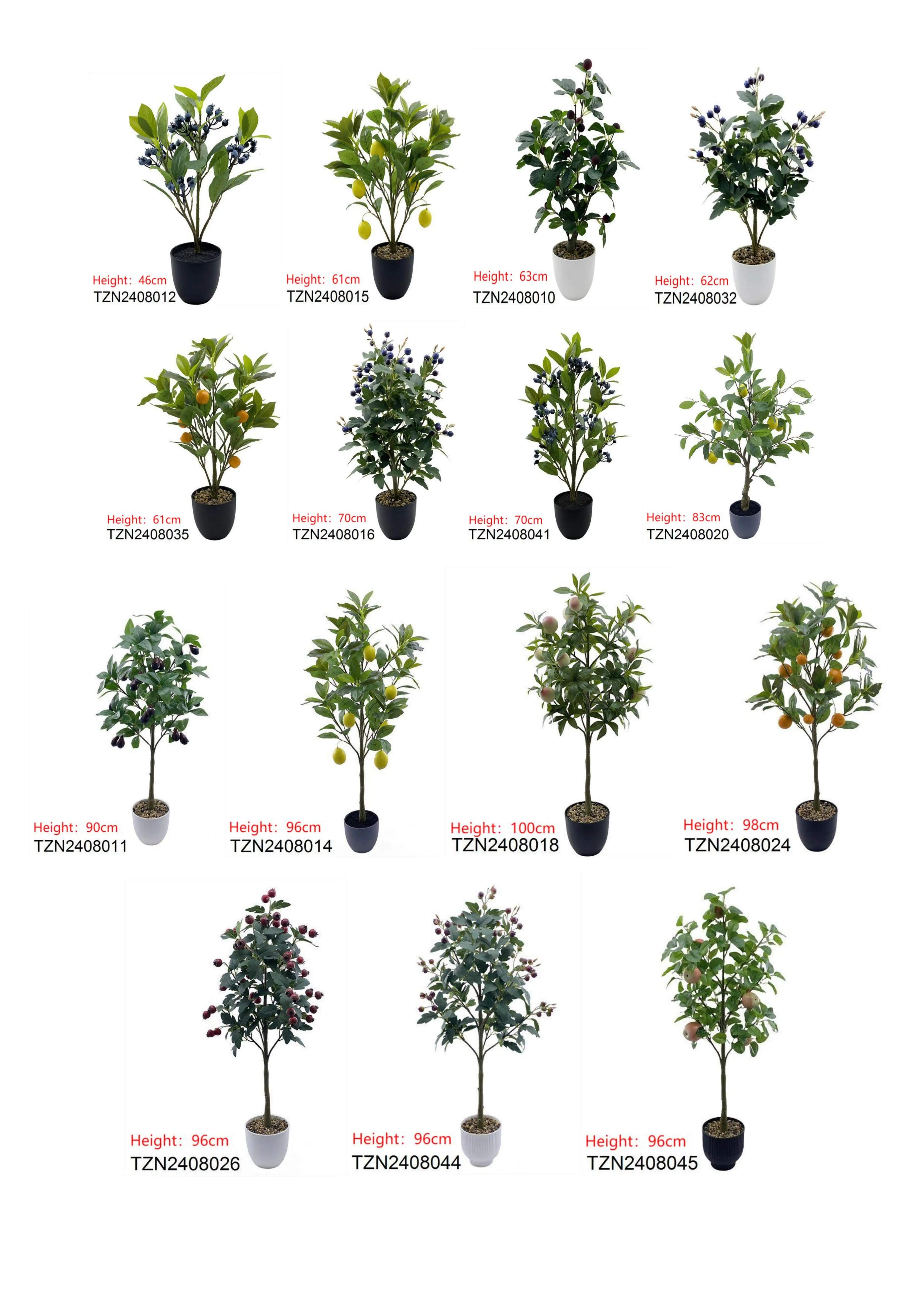 Tizen New Product Fake Fruit Tree Artificial Decor Table Christmas Trees for Indoor Home Decoration