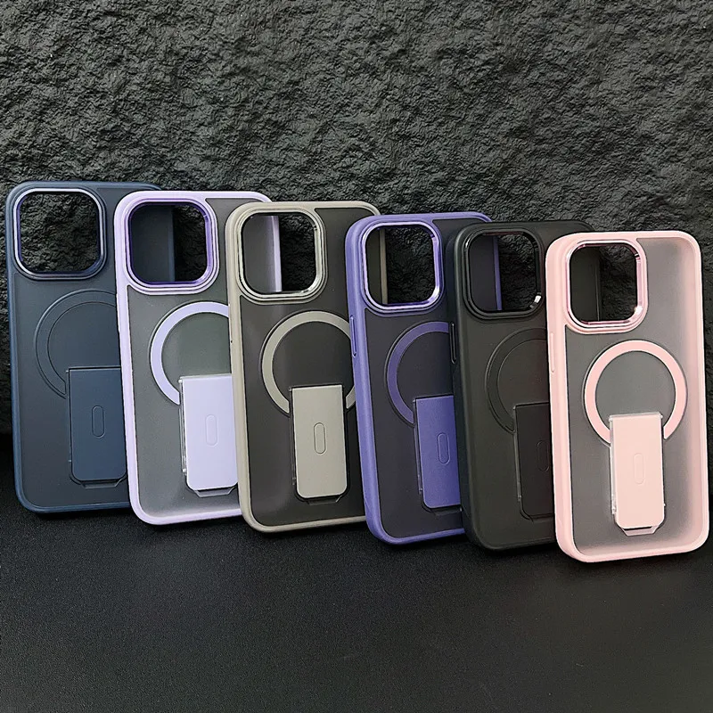 2024 Роскошный Матовый Магнитный чехол для мобильного телефона iPhone 11 12 13 14 15 16 Pro Max Plus